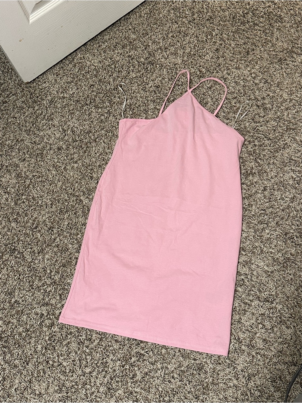Divided Light Pink Spaghetti Strap Slip Dress Mini Dress